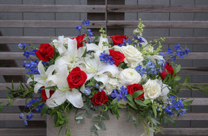 Half Casket Cover - Fresh Flower Bar